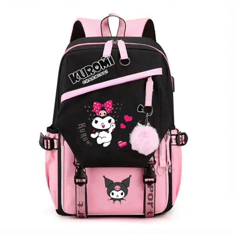 Вместительный рюкзак Sanrio Kuromi для девочек-подростков, школьный портфель с мультипликационным рисунком животных для школы и повседневного использования с USB
Вместительный рюкзак Sanrio Kuromi для девочек-подростков, школьный портфель с мультипликационным рисунком животных для школы и повседневного использования с USB