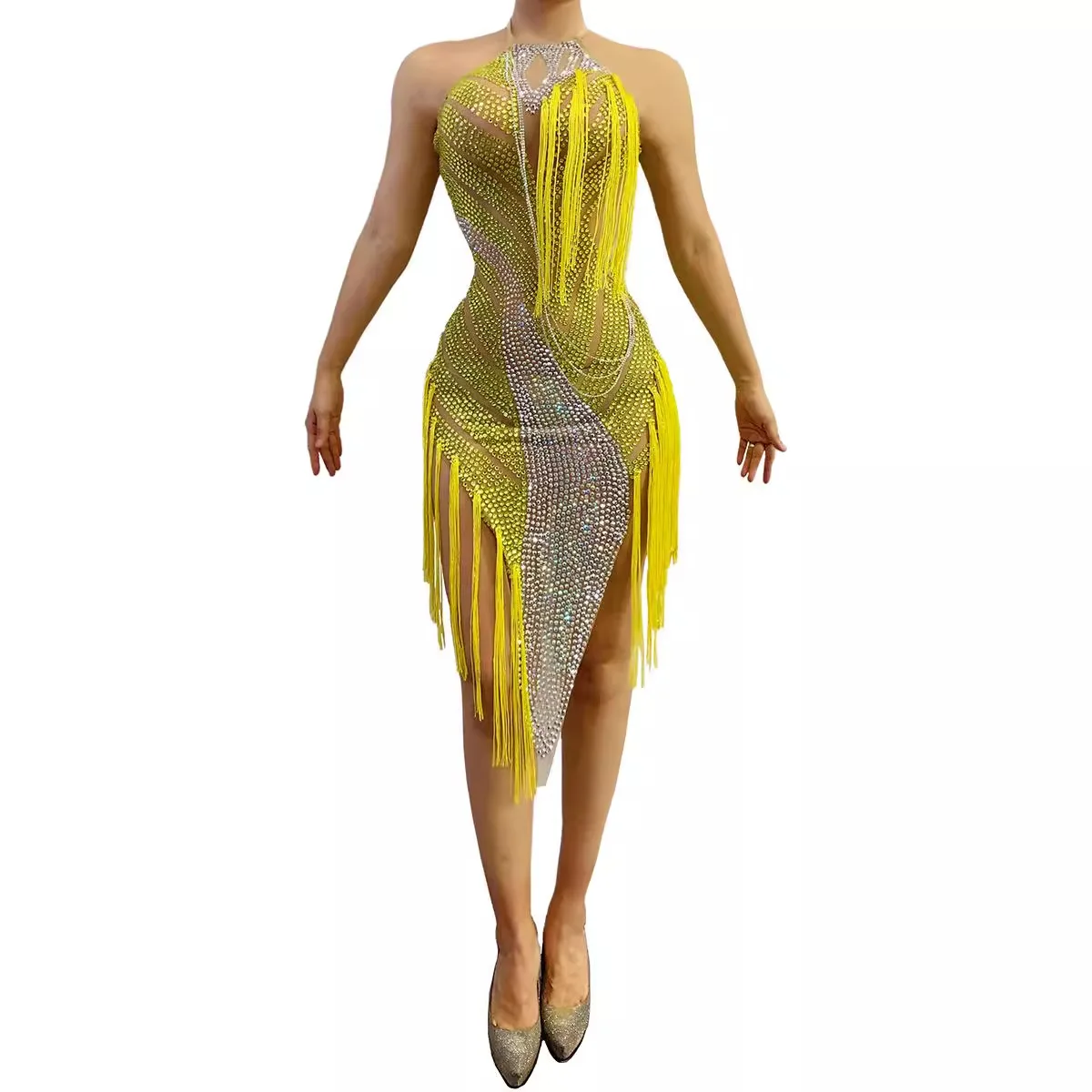 Sequins Tassel Decorative Ball Mesh Tights Women's Latin Samba
Sequins Tassel Decorative Ball Mesh Tights Women's Latin Samba