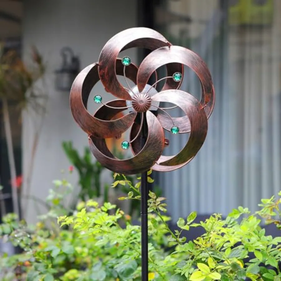 Solar Wind Spinner Improved 360 Degrees Swivel Multi-Color LED Lighting Glass Ball with Kinetic Wind Spinner Vertical Metal Scu
Solar Wind Spinner Improved 360 Degrees Swivel Multi-Color LED Lighting Glass Ball with Kinetic Wind Spinner Vertical Metal Scu