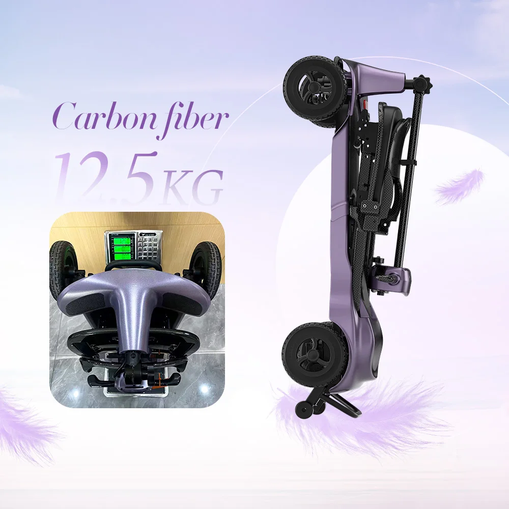 12.5kg Super Light Carbon Fiber Mobility Scooter Long Endurance Lithium Battery Power Scooter For Elderly Disabled Handicapped
12.5kg Super Light Carbon Fiber Mobility Scooter Long Endurance Lithium Battery Power Scooter For Elderly Disabled Handicapped