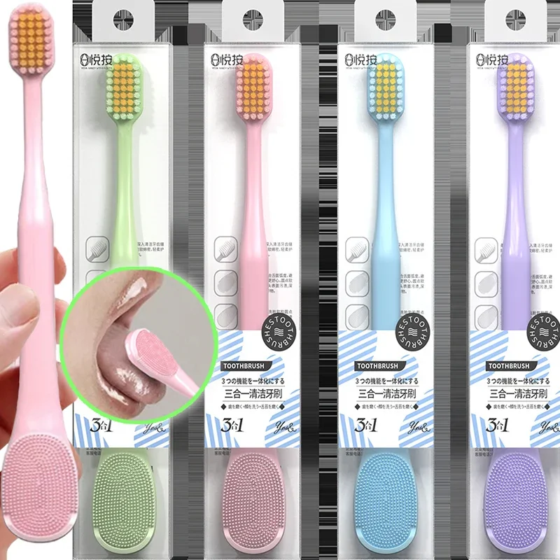 1/5/10pcs Dual-head Manual Soft Bristled Toothbrush Tongue Coating Brush for Everyday Deep Cleaning Oral Care Tools Color Random
1/5/10pcs Dual-head Manual Soft Bristled Toothbrush Tongue Coating Brush for Everyday Deep Cleaning Oral Care Tools Color Random