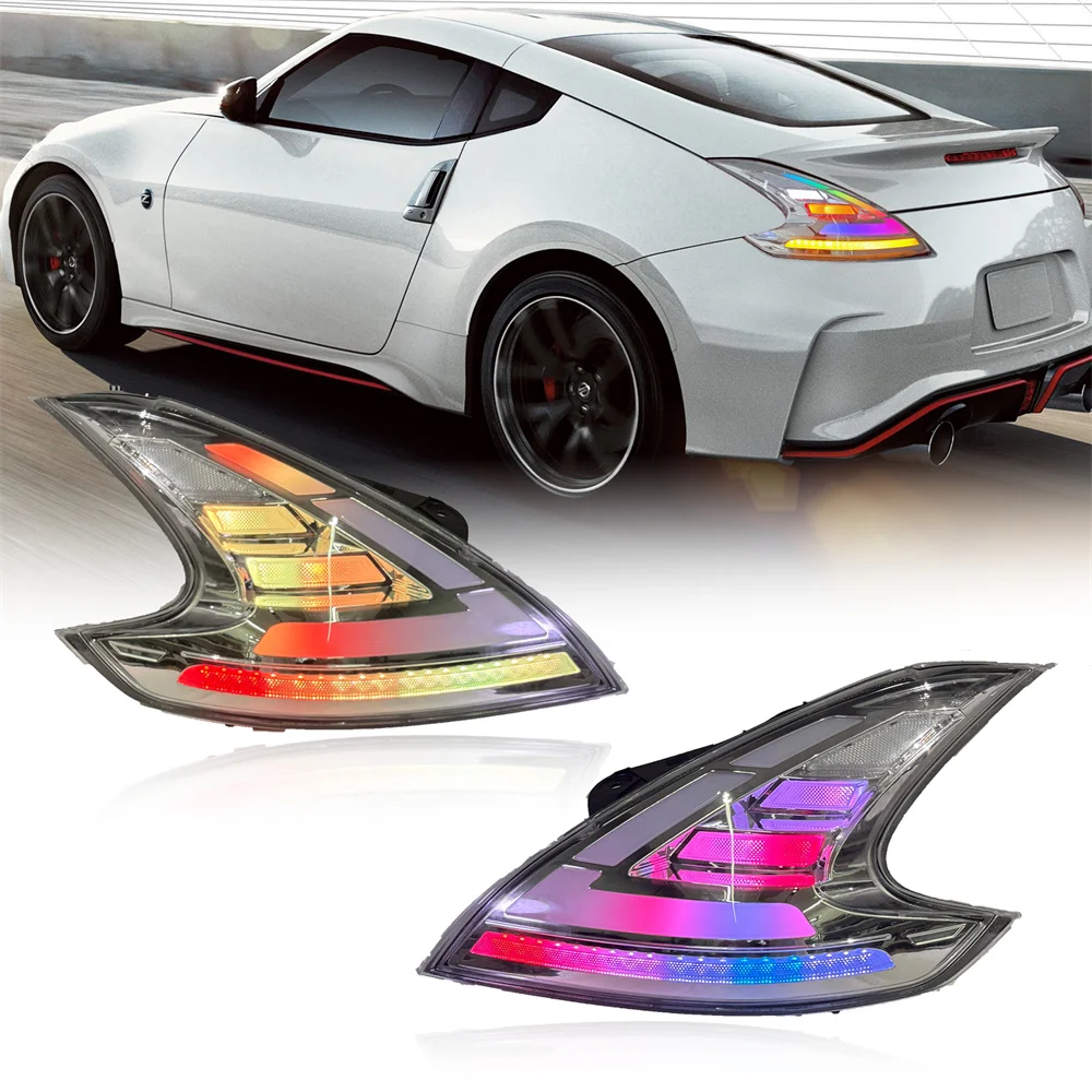 SINDAR Full RGB Taillights Assembly for Nissan 370z 2008-2019, Fairlady Z34 Modified LED Clear Electroplated Tail Lamp
SINDAR Full RGB Taillights Assembly for Nissan 370z 2008-2019, Fairlady Z34 Modified LED Clear Electroplated Tail Lamp