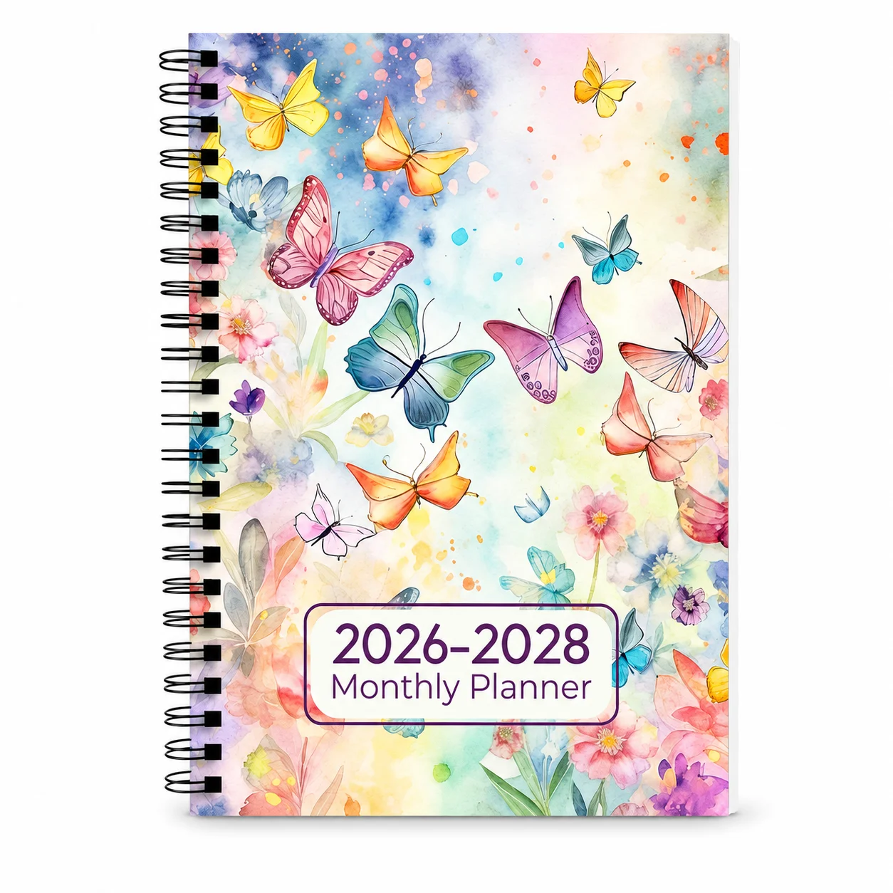 2026-2028 Monthly Planner A5 Spiral Wire-O, Watercolor Butterfly. "Plan Dream Do Repeat" - Organizer for Work School Home
2026-2028 Monthly Planner A5 Spiral Wire-O, Watercolor Butterfly. "Plan Dream Do Repeat" - Organizer for Work School Home