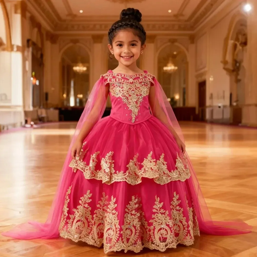 Customized Wedding Glitter Sleeveless Flower Girl Dress Rose Pink and Gold Lace Floral Decorations Sleeveless Suitable
Customized Wedding Glitter Sleeveless Flower Girl Dress Rose Pink and Gold Lace Floral Decorations Sleeveless Suitable