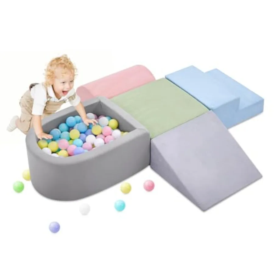 Climbing Toys for Toddlers, Foam Climbing Blocks with Ball Pit for Baby, 5-Piece Soft Toddlers Climbing Toy Indoor, Climbing Cr
Climbing Toys for Toddlers, Foam Climbing Blocks with Ball Pit for Baby, 5-Piece Soft Toddlers Climbing Toy Indoor, Climbing Cr