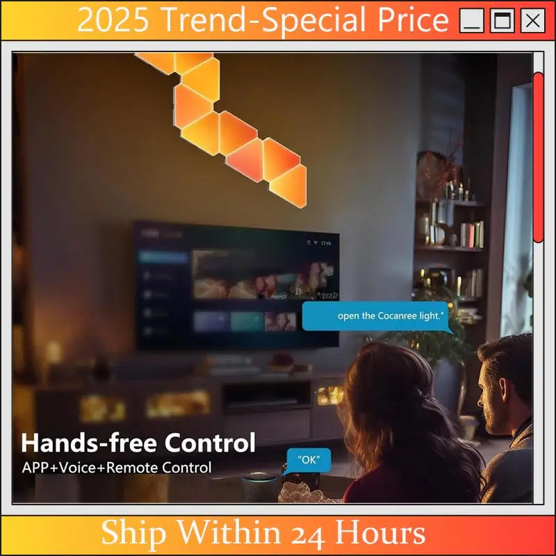 A61Z Deals Smart RGB DIY LED Atmosphere Lights Triangle Wall Light APP Music Sync Game Room TV Bedroom Lamp
A61Z Deals Smart RGB DIY LED Atmosphere Lights Triangle Wall Light APP Music Sync Game Room TV Bedroom Lamp