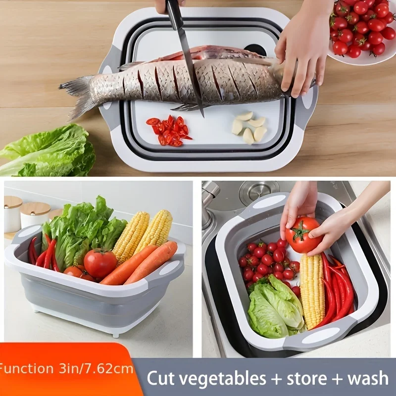 1pc plastic foldableing cutting board kitchen vegetable washing cutting board outdoor vegetable basin mildew-proof sink
1pc plastic foldableing cutting board kitchen vegetable washing cutting board outdoor vegetable basin mildew-proof sink