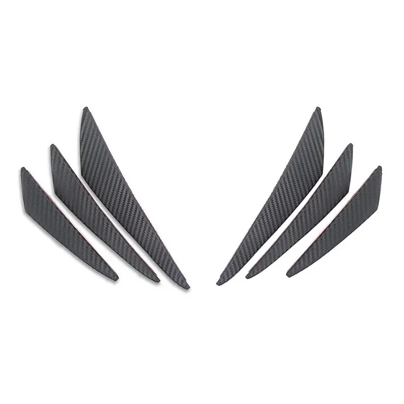 Pack-6 Car Spoiler Canards Kit Universal Auto Front Bumper Lip Splitter Exterior Soft Rubber Decorative Stickers
Pack-6 Car Spoiler Canards Kit Universal Auto Front Bumper Lip Splitter Exterior Soft Rubber Decorative Stickers