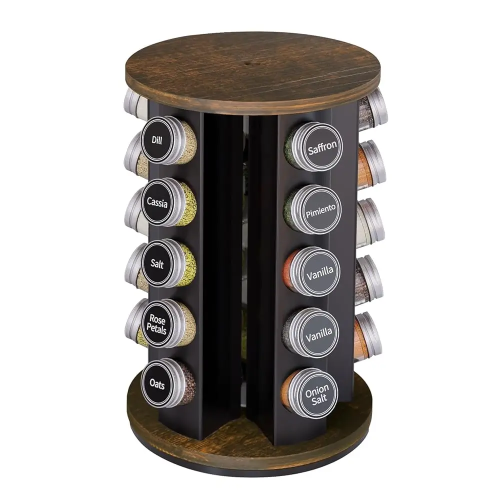Revolving Spice Ra Set With 25 Spice Jars, Kitchen Spice Tower Organizer For Countertop Or Cabinet - Carousel Storage Ludes 386
Revolving Spice Ra Set With 25 Spice Jars, Kitchen Spice Tower Organizer For Countertop Or Cabinet - Carousel Storage Ludes 386