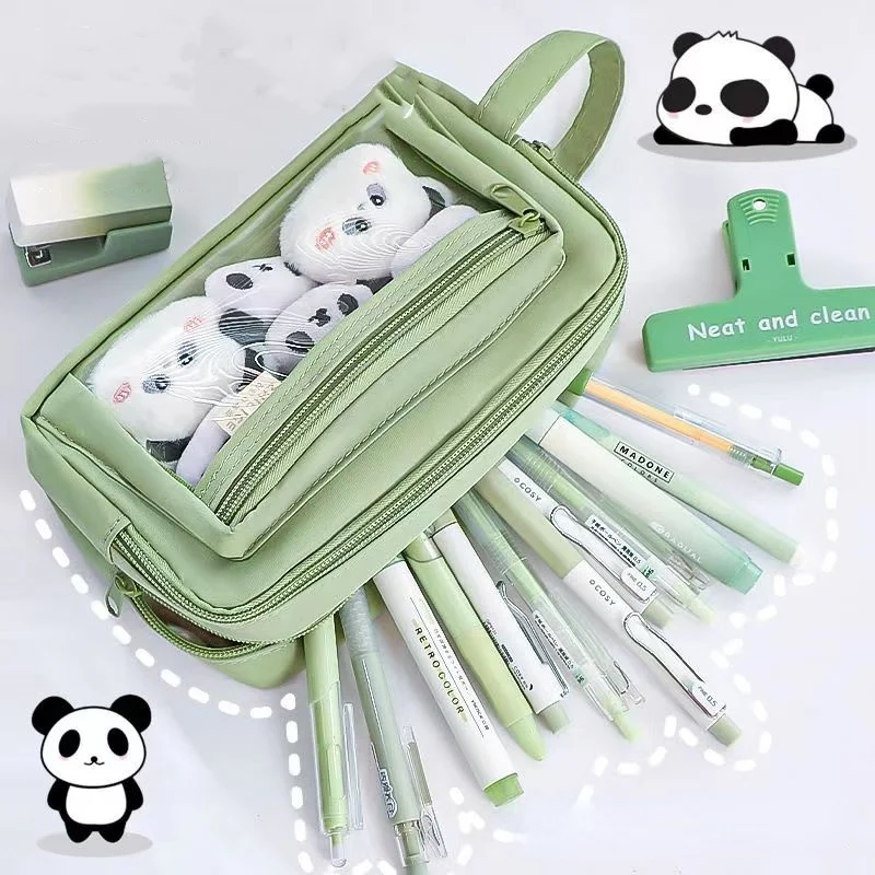 Multi Layered Pencil Case with Transparent Front Pocket Design, Large Capacity and Cute Student Supplies
Multi Layered Pencil Case with Transparent Front Pocket Design, Large Capacity and Cute Student Supplies