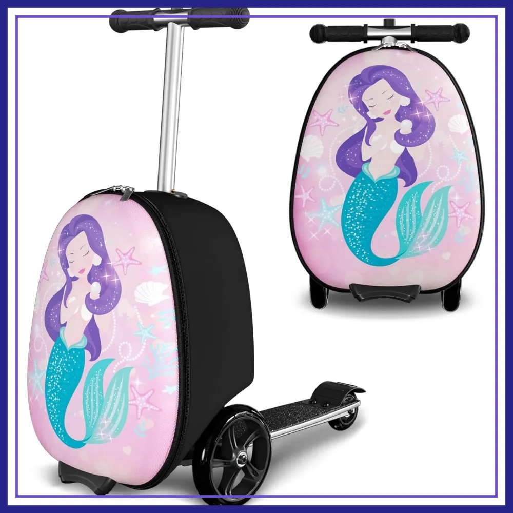 2 in 1 Ride-on Luggage with Flash PU Wheels, Adjustable Handle & TPR Grip, Foldable Lightweight Ages 5-12
2 in 1 Ride-on Luggage with Flash PU Wheels, Adjustable Handle & TPR Grip, Foldable Lightweight Ages 5-12