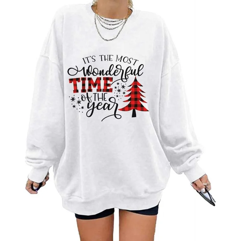 Women's Christmas sweatshirt Los Angeles California round neck long sleeved shirt
Women's Christmas sweatshirt Los Angeles California round neck long sleeved shirt