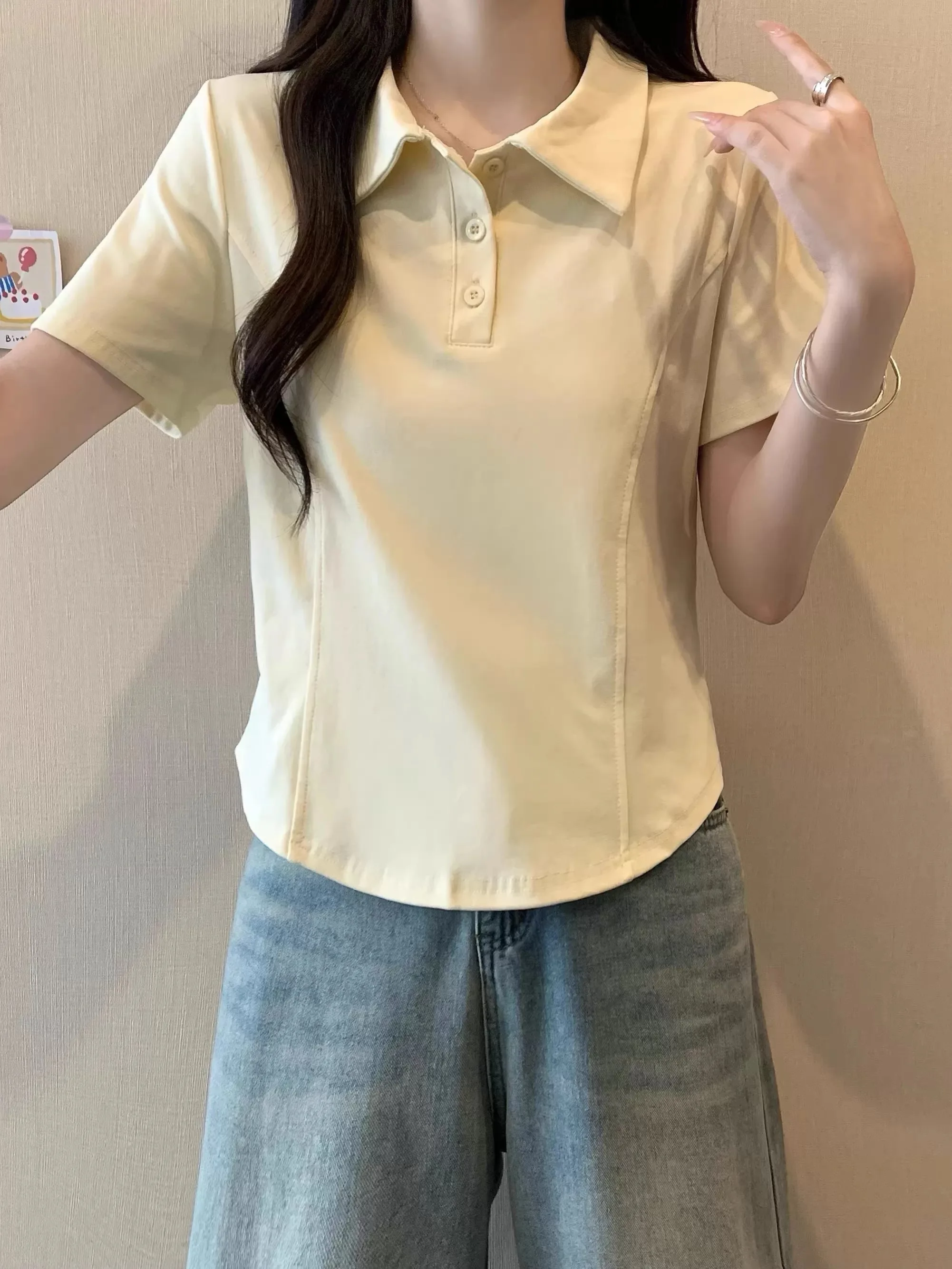 Loose Cotton Neck Short Sleeve T-Shirt Women's Summer New Style plus Size Slimming Top Breathable Comfortable Casual Wear
Loose Cotton Neck Short Sleeve T-Shirt Women's Summer New Style plus Size Slimming Top Breathable Comfortable Casual Wear