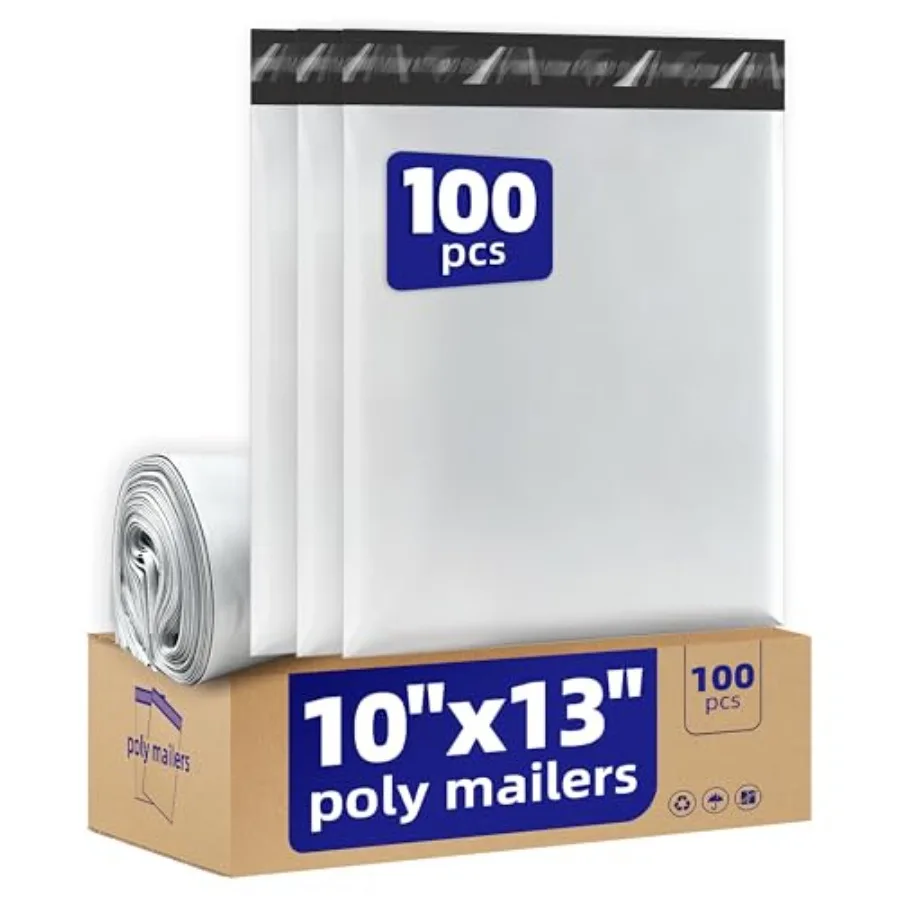 100pcs Poly Mailers 10x13 for Ecommerce Shipping, Online Retail Packaging, Business Mailing, PE Tear Resistant Waterproof Adhes
100pcs Poly Mailers 10x13 for Ecommerce Shipping, Online Retail Packaging, Business Mailing, PE Tear Resistant Waterproof Adhes
