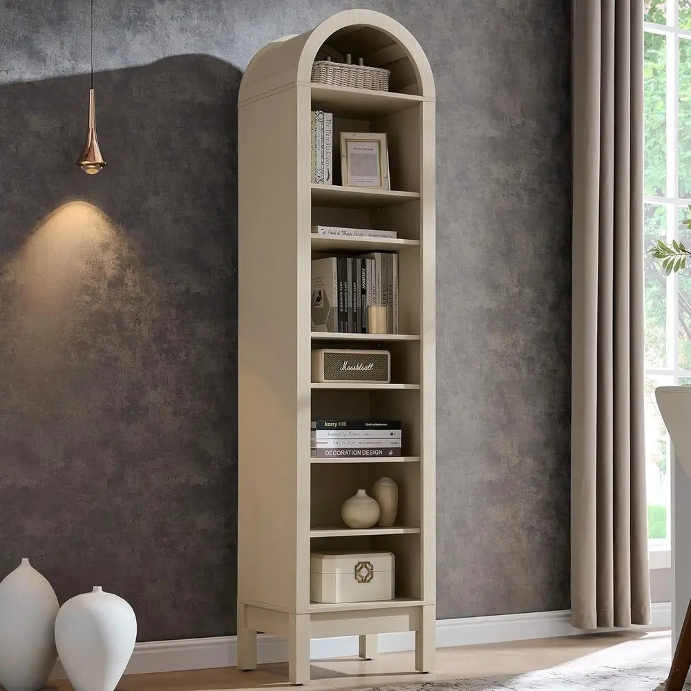 IGET 71" Tall Arched Bookshel, 8 Tiers Arch Bookcase with Storage, ern armhouse Book Shel with Adjustable Shelves, Wood Bookshel
IGET 71" Tall Arched Bookshel, 8 Tiers Arch Bookcase with Storage, ern armhouse Book Shel with Adjustable Shelves, Wood Bookshel