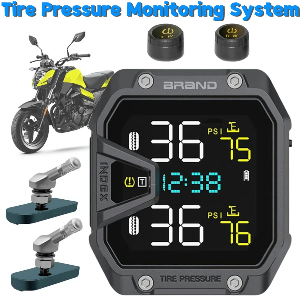 Motorbike Tyre Pressure Temperature Alarm IP65 Waterproof Wireless Tire Pressure Monitoring System for Two Wheeled Motorcycle
Motorbike Tyre Pressure Temperature Alarm IP65 Waterproof Wireless Tire Pressure Monitoring System for Two Wheeled Motorcycle