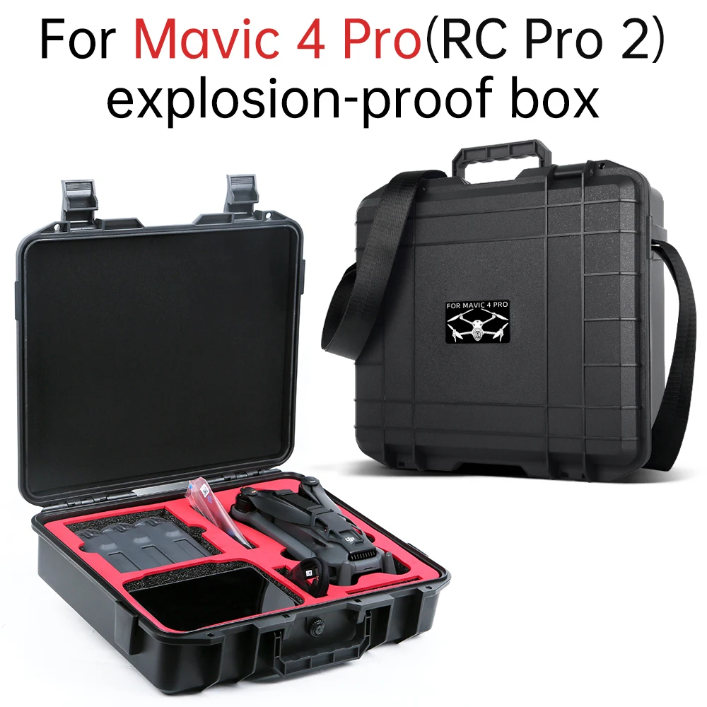 Explosion-proof Box for DJI Mavic 4 Pro RC Pro 2/RC 2 Portable Hard Carry Case For DJI Mavic 4 Pro Control Drone Accessory Box
Explosion-proof Box for DJI Mavic 4 Pro RC Pro 2/RC 2 Portable Hard Carry Case For DJI Mavic 4 Pro Control Drone Accessory Box