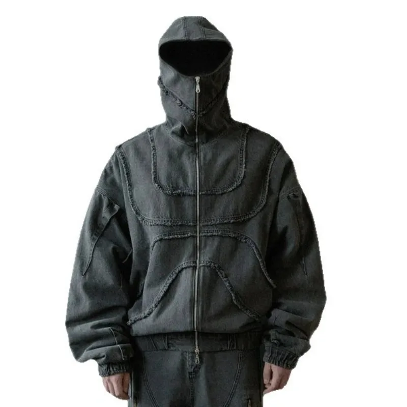 Washed Denim Jacket Y2K American Double Zipper Stitching Flanging Design Streetwear Gothic High Street Oversized Unisex Pullover
Washed Denim Jacket Y2K American Double Zipper Stitching Flanging Design Streetwear Gothic High Street Oversized Unisex Pullover