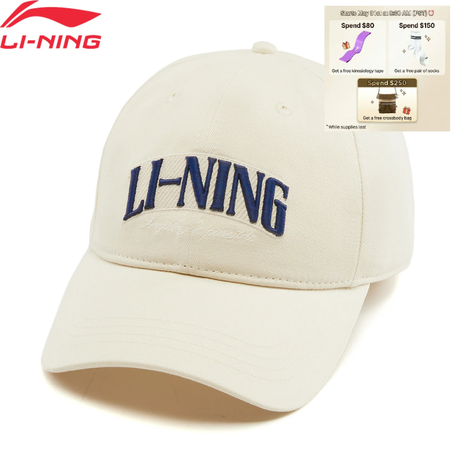 Li-Ning Unisex Sports Style Baseball Caps 56-60CM 100%Cotton Breathable Adjustable LiNing Fashionable Leisure Hats AMYW127
Li-Ning Unisex Sports Style Baseball Caps 56-60CM 100%Cotton Breathable Adjustable LiNing Fashionable Leisure Hats AMYW127