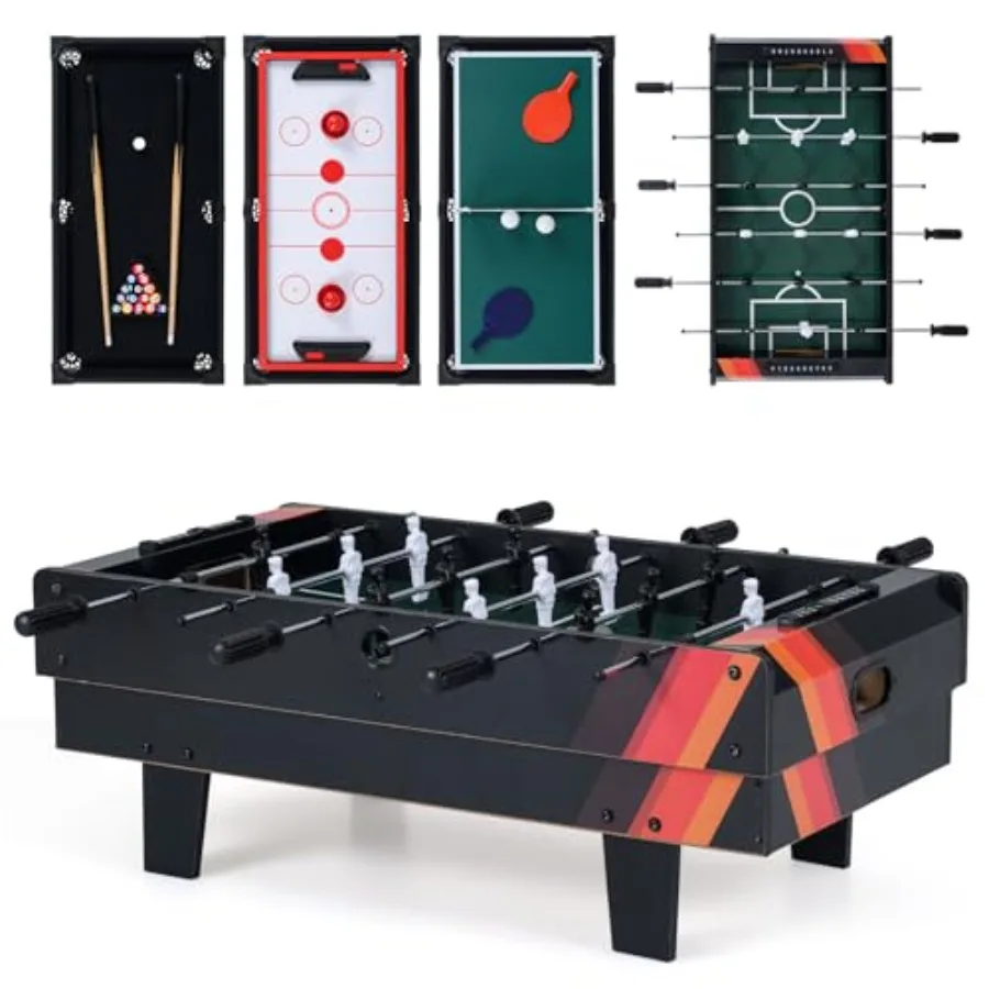 4 in 1 Multi Game Table Combination Game Table Set with Pool Billiards Air Hockey Foosball Table Tennis Stackable Combo Tableto
4 in 1 Multi Game Table Combination Game Table Set with Pool Billiards Air Hockey Foosball Table Tennis Stackable Combo Tableto