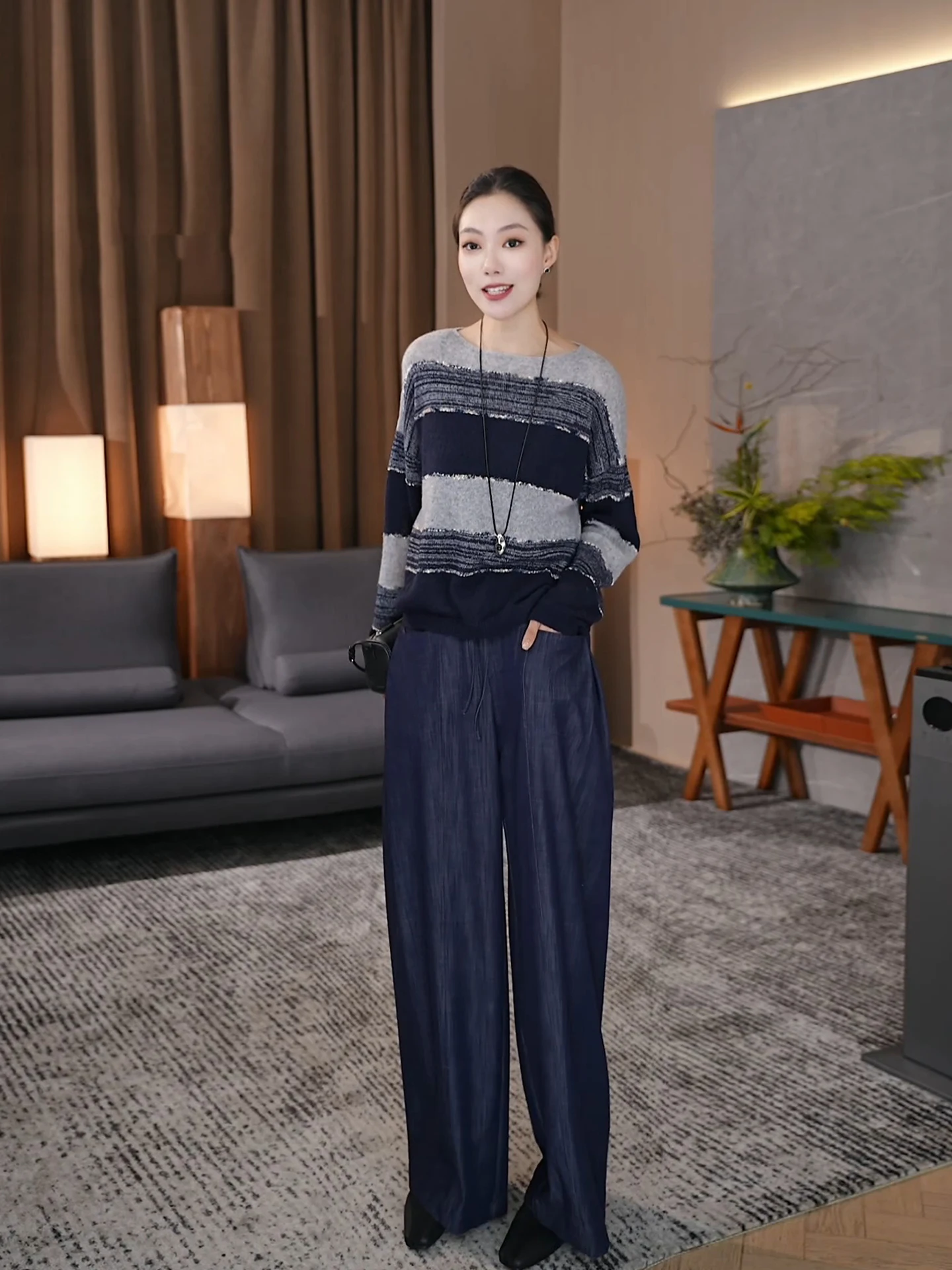 Zhou Zhou Women's Striped Knitwear Long Sve Loose Fit Wool Silk Blend Spring New Arrival Casual Comfortable round Ne Top
Zhou Zhou Women's Striped Knitwear Long Sve Loose Fit Wool Silk Blend Spring New Arrival Casual Comfortable round Ne Top