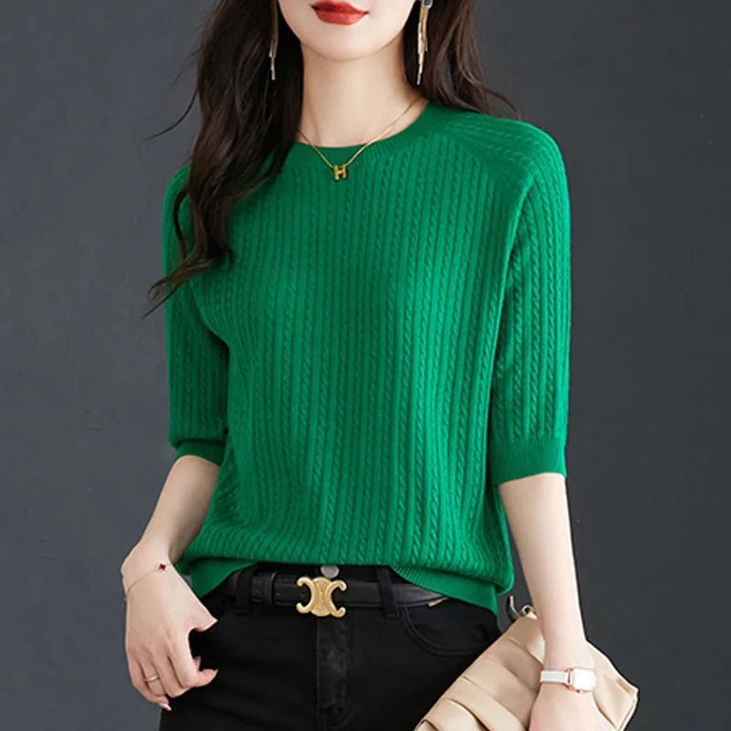 Women Clothing New O-Neck Knitted Sweater Women Pullovers Black Knit Sueters De Mujer Sweater Pullover Women Tops Sweaters Q2329
Women Clothing New O-Neck Knitted Sweater Women Pullovers Black Knit Sueters De Mujer Sweater Pullover Women Tops Sweaters Q2329