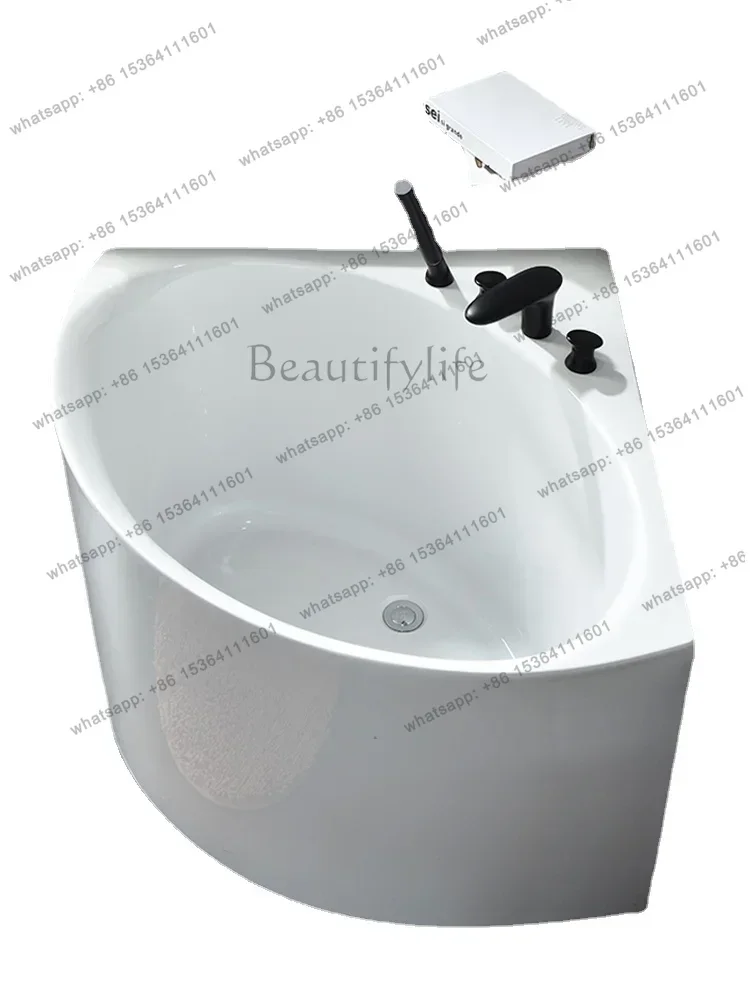 Duffel small unit fan-shaped bathtub, Japanese triangular bathtub, acrylic corner bathtub, adult household deep soaking bath
Duffel small unit fan-shaped bathtub, Japanese triangular bathtub, acrylic corner bathtub, adult household deep soaking bath