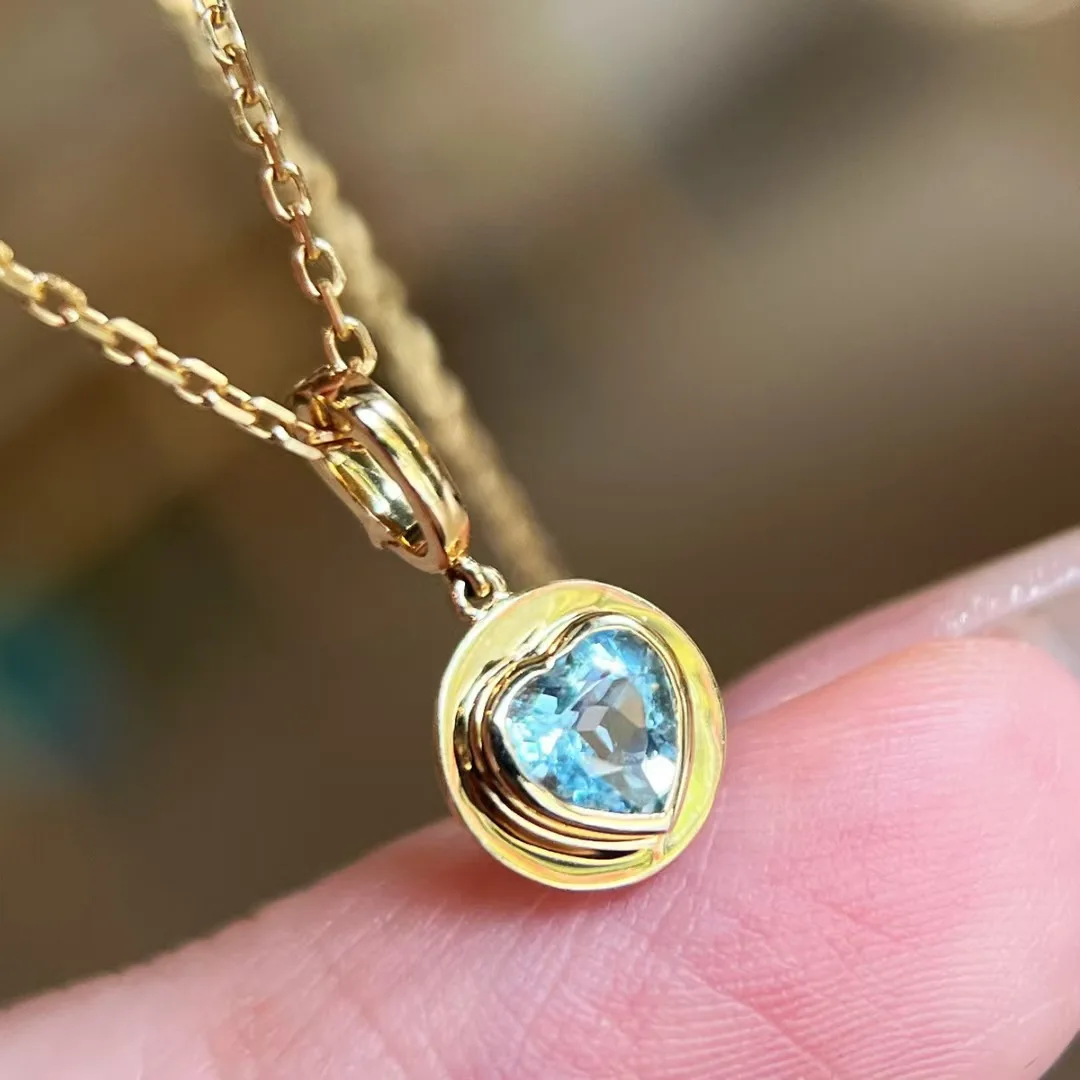 Romantic 925 Silver 18K Gold Plated Heart Shaped Aquamarine Pendant Necklace Chain Accessories Perfect Gifts Jewelry For Women
Romantic 925 Silver 18K Gold Plated Heart Shaped Aquamarine Pendant Necklace Chain Accessories Perfect Gifts Jewelry For Women