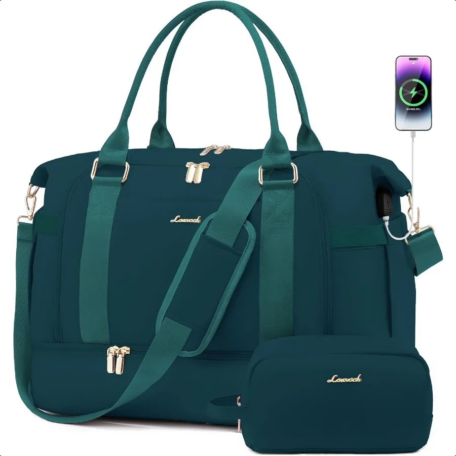 Gym Bag for Women Travel Duffel Bag with USB Charging PortWeekender Bags for Women with Shoe Compartment Carry on Overnight Bag
Gym Bag for Women Travel Duffel Bag with USB Charging PortWeekender Bags for Women with Shoe Compartment Carry on Overnight Bag
