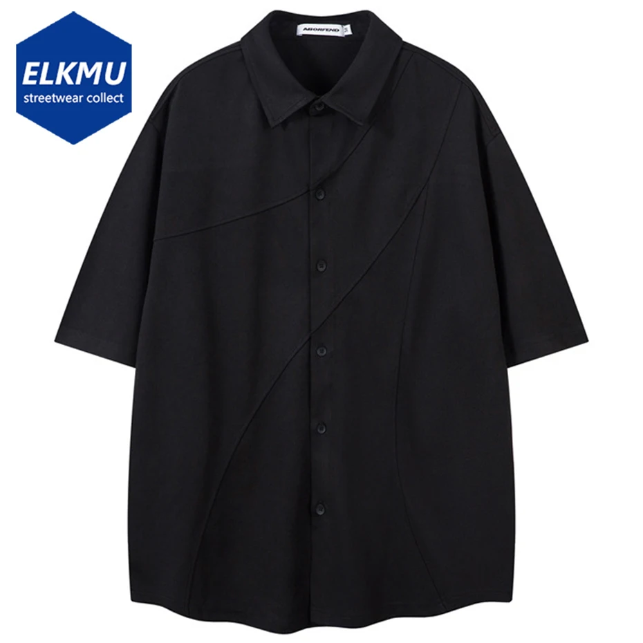 Streetwear Hip Hop Men Shirts Irregular Patchwork Harajuku Oversized Shirts Button Up Blouse Black Loose Casual Button Up Blouse
Streetwear Hip Hop Men Shirts Irregular Patchwork Harajuku Oversized Shirts Button Up Blouse Black Loose Casual Button Up Blouse