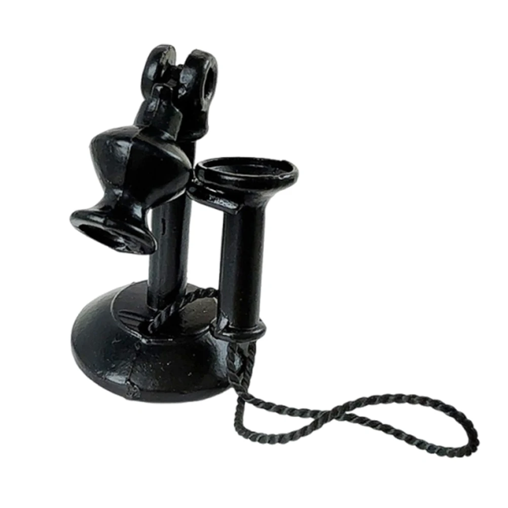 Retro Telephone Mini Dollhouse Accessories Black Prop Analog Candlestick Miniature Decorative Landline Metal
Retro Telephone Mini Dollhouse Accessories Black Prop Analog Candlestick Miniature Decorative Landline Metal