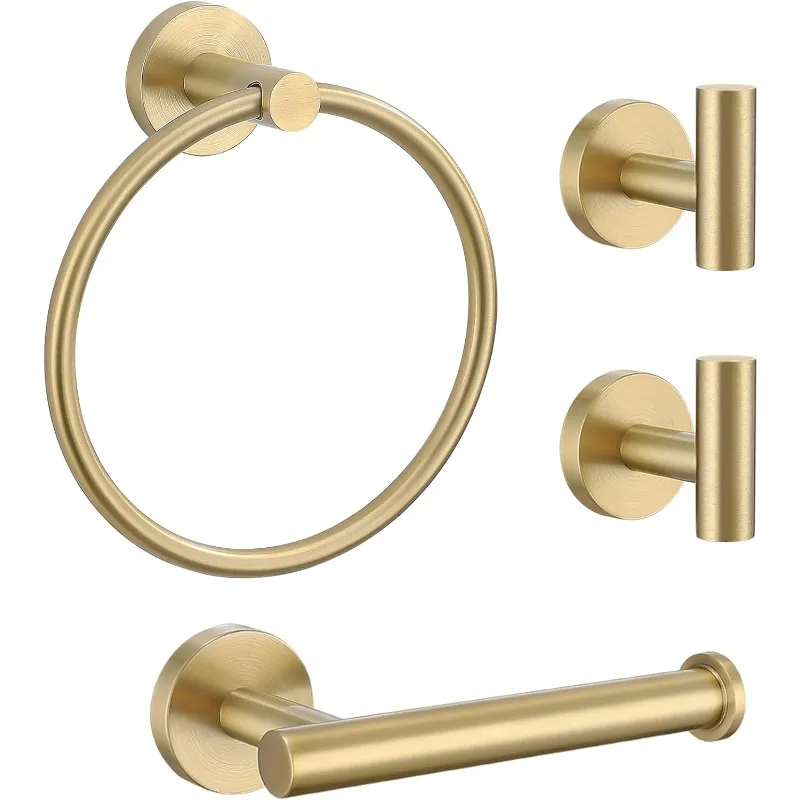 Bathroom Hardware Set, 4-Piece Towel Bar Set Include Toilet Paper Holder,Towel Ring and 2 Towel Hooks Stainless Steel Wall
Bathroom Hardware Set, 4-Piece Towel Bar Set Include Toilet Paper Holder,Towel Ring and 2 Towel Hooks Stainless Steel Wall