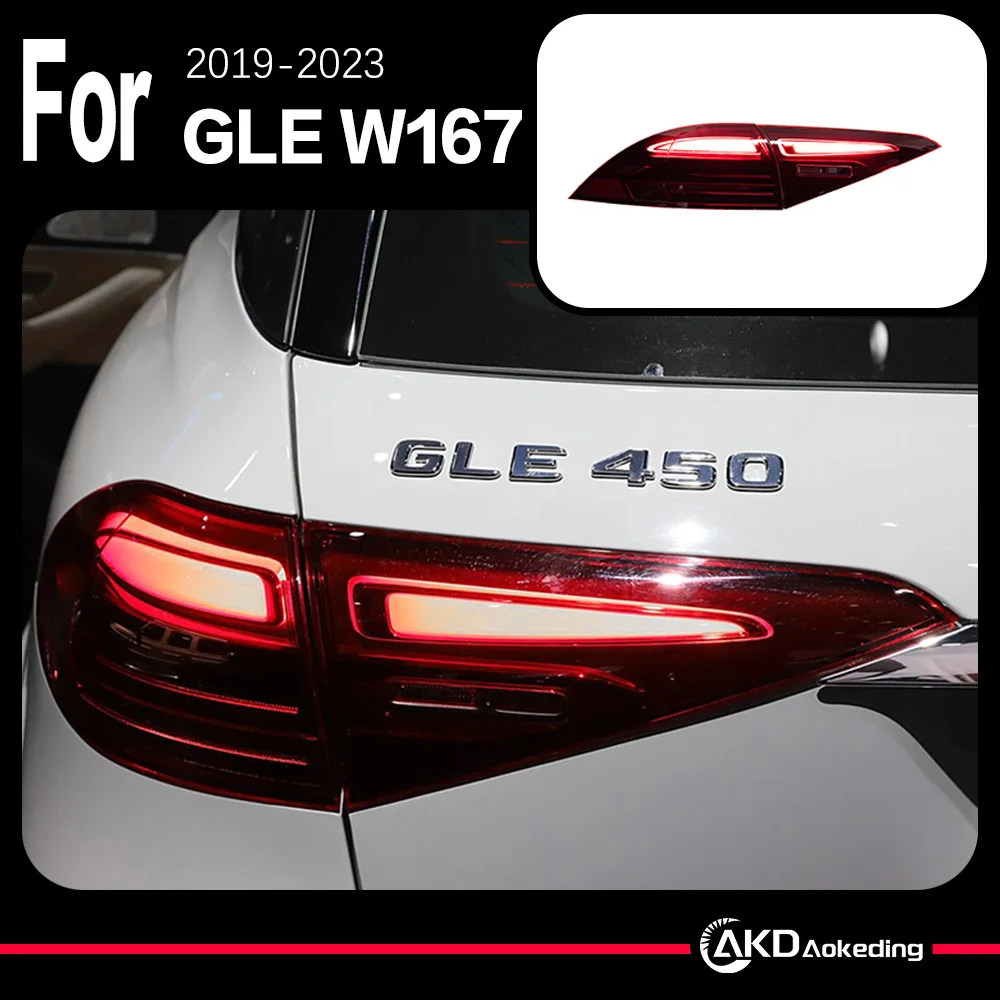 Модель автомобиля AKD для Benz GLE W167 Задний фонарь 2019-2023 GLE Светодиодный задний фонарь DRL Динамический сигнал Автомобильные аксессуары
Модель автомобиля AKD для Benz GLE W167 Задний фонарь 2019-2023 GLE Светодиодный задний фонарь DRL Динамический сигнал Автомобильные аксессуары