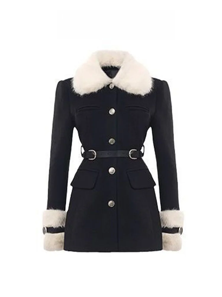 Осенне-зимнее женское хлопковое шерстяное пальто Sweet Spicy Dr, элитная куртка Little Fraance с меховым воротником
Осенне-зимнее женское хлопковое шерстяное пальто Sweet Spicy Dr, элитная куртка Little Fraance с меховым воротником