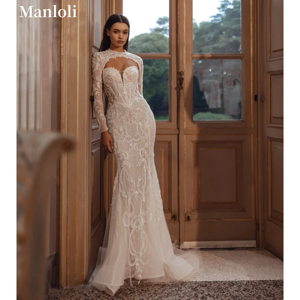 Elegant Sweetheart Mermaid Wedding Dress Detachable Long Sleeve Bride Dress Lace Beaded Sparkling Wedding dress Customized
Elegant Sweetheart Mermaid Wedding Dress Detachable Long Sleeve Bride Dress Lace Beaded Sparkling Wedding dress Customized