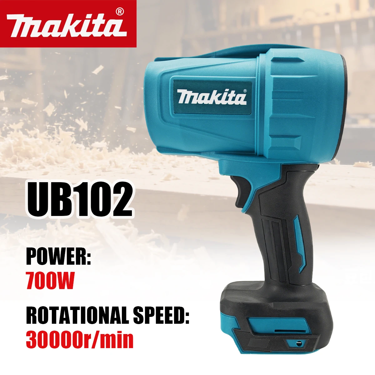 Makita 18V Turbo Jet Fan Violent Blower 30000RPM Electric Air Duster with Rechargeable Light Car Cleaning Tool Wind Speed
Makita 18V Turbo Jet Fan Violent Blower 30000RPM Electric Air Duster with Rechargeable Light Car Cleaning Tool Wind Speed