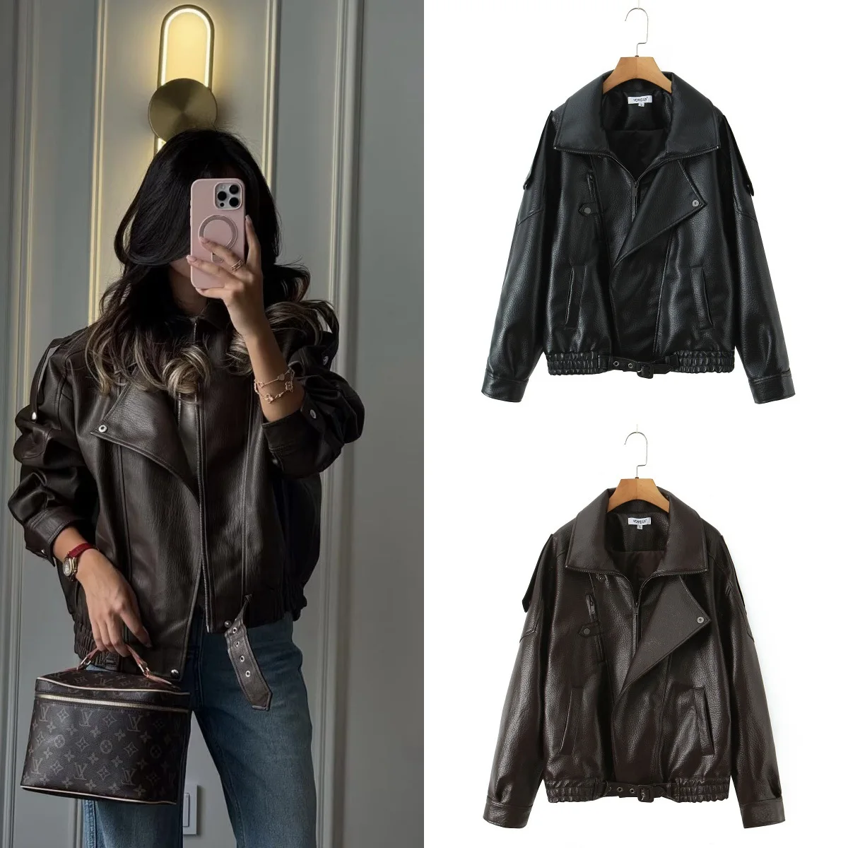 Jacket Coat Women Spring Summer Motorcycle Biker Street Style Long Sleeve
Jacket Coat Women Spring Summer Motorcycle Biker Street Style Long Sleeve