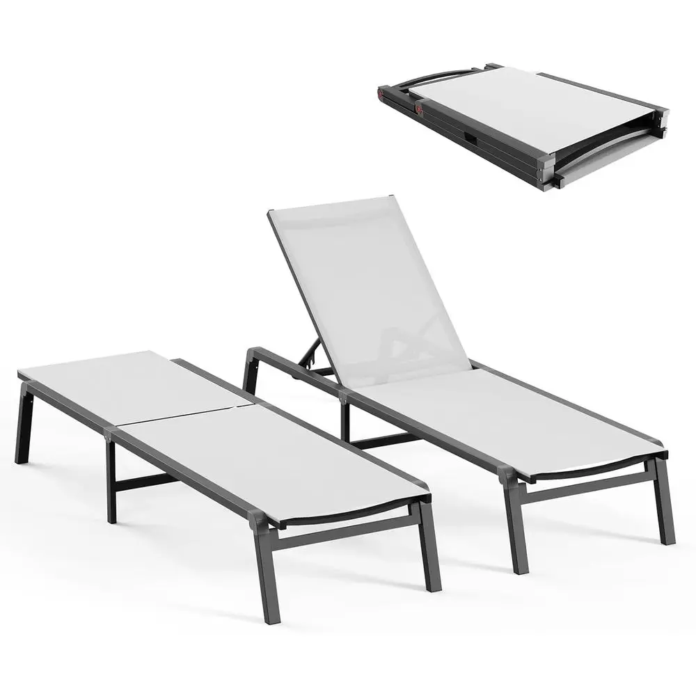 Patio Chaise Lounge Chair, oldable Lounge Chair or Outside, Chairs Set o 2 with 5 Adjustable Backrest, Outdoor Pool Lounger or P
Patio Chaise Lounge Chair, oldable Lounge Chair or Outside, Chairs Set o 2 with 5 Adjustable Backrest, Outdoor Pool Lounger or P