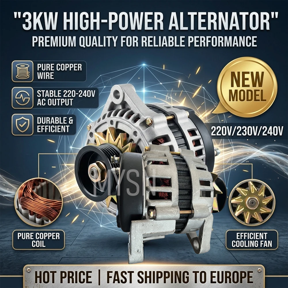1500W Free Energy 3KW 2KW Brushless Generator Constant Voltage AC 220V 230V High Power Household Alternators for DIY Outdoor Use
1500W Free Energy 3KW 2KW Brushless Generator Constant Voltage AC 220V 230V High Power Household Alternators for DIY Outdoor Use