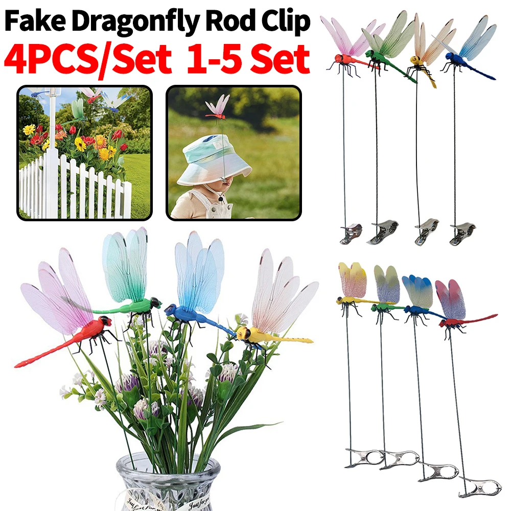 Fake Simulated Dragonfly Insert Clip Wear Resist Gardening Decoration Insect Clip Bug Repellent Dragonfly Clamp for Home Decor
Fake Simulated Dragonfly Insert Clip Wear Resist Gardening Decoration Insect Clip Bug Repellent Dragonfly Clamp for Home Decor