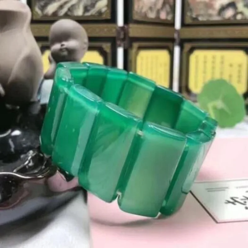 New Natural Green Agate Hand Row, Men's and Women's Atmospheric Simple Hand Row
New Natural Green Agate Hand Row, Men's and Women's Atmospheric Simple Hand Row