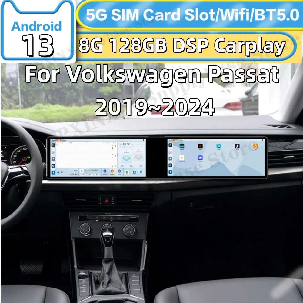 Dual-screen Interaction Android For Volkswagen Passat 2019~2024 Car Radio Multimedia GPS Navigation Stereo HD Screen Head Unit
Dual-screen Interaction Android For Volkswagen Passat 2019~2024 Car Radio Multimedia GPS Navigation Stereo HD Screen Head Unit