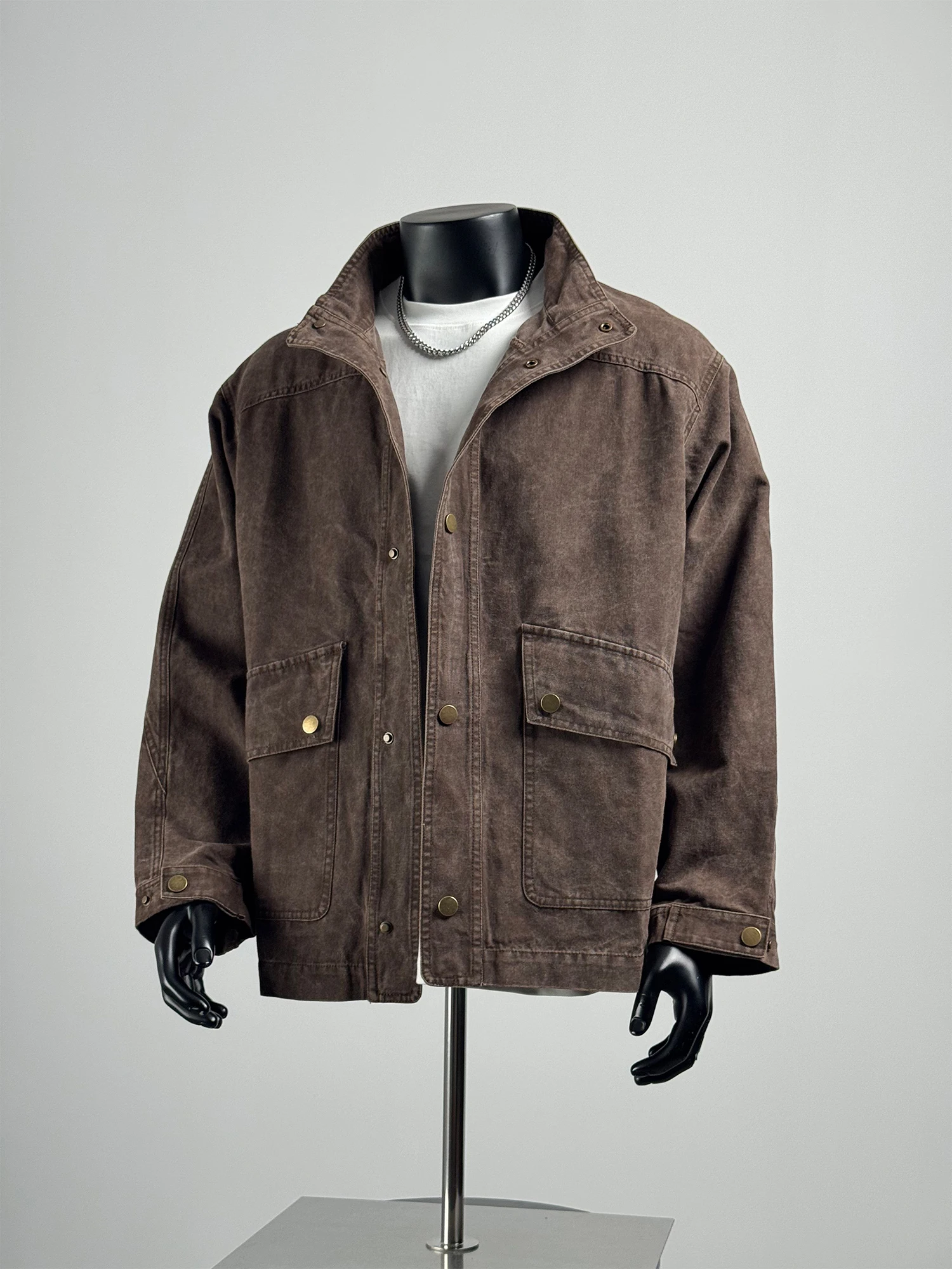 Японская рабочая одежда в стиле ретро, мужская весенне-осенняя свободная универсальная повседневная одежда с воротником-стойкой, большой модный топ
Японская рабочая одежда в стиле ретро, мужская весенне-осенняя свободная универсальная повседневная одежда с воротником-стойкой, большой модный топ