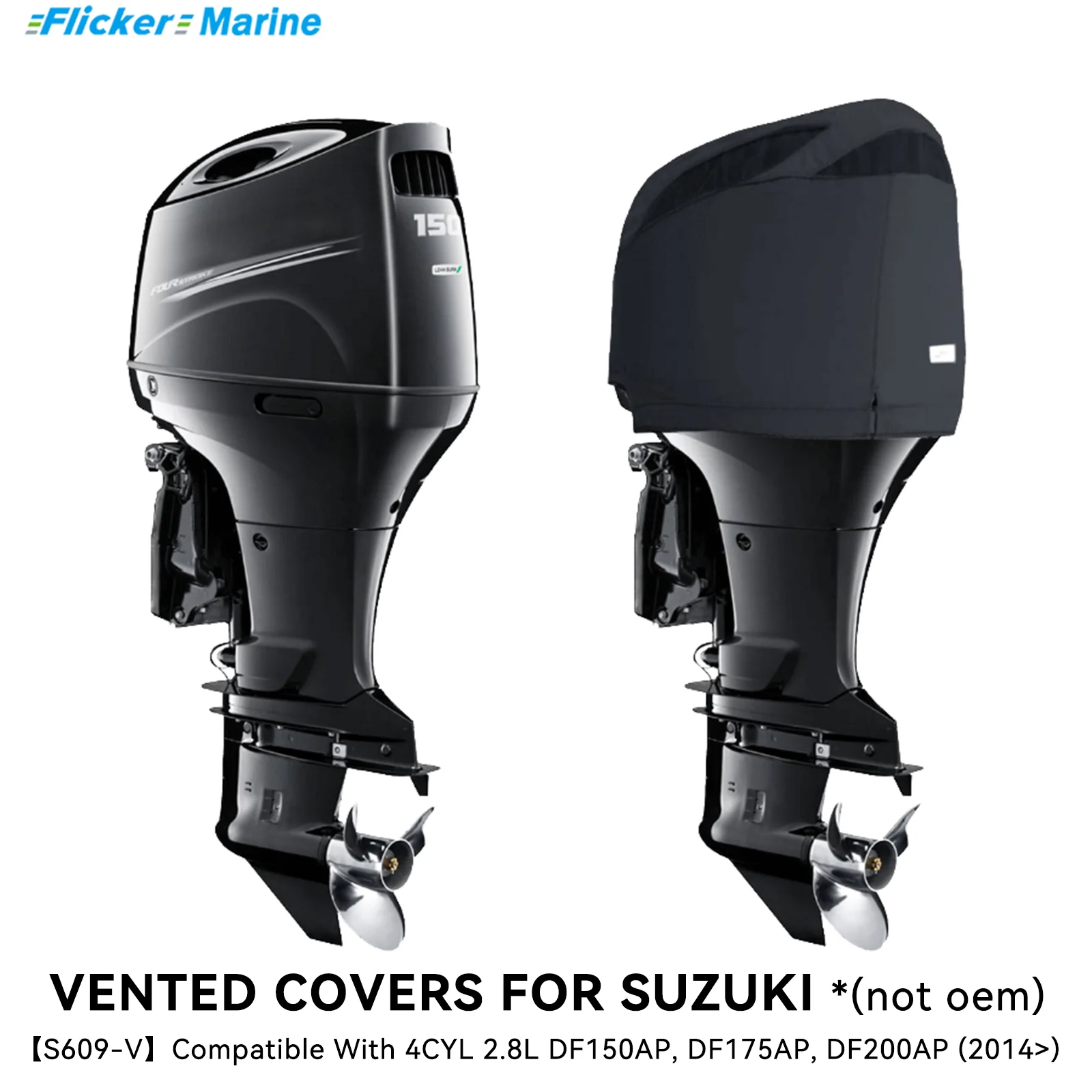 Flicker Premium Heavy Duty Vented Engine Cover Compatible with Suzuki DF150AP DF175AP DF200AP (2014+) | Reinforced All-Season
Flicker Premium Heavy Duty Vented Engine Cover Compatible with Suzuki DF150AP DF175AP DF200AP (2014+) | Reinforced All-Season