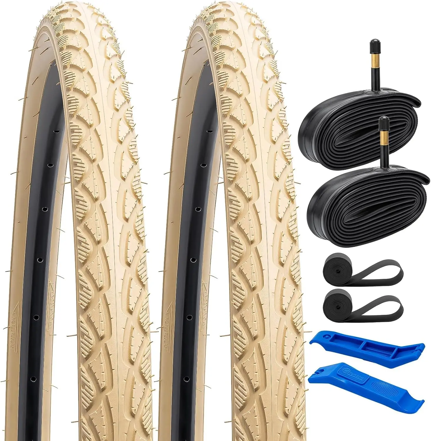 2-PCS 700X38C/40-622 Road Bike Tires and 700C Heavy Duty Bike Tubes Schrader Valve with 2 Rim Strips Compatible with 700X37C 700
2-PCS 700X38C/40-622 Road Bike Tires and 700C Heavy Duty Bike Tubes Schrader Valve with 2 Rim Strips Compatible with 700X37C 700