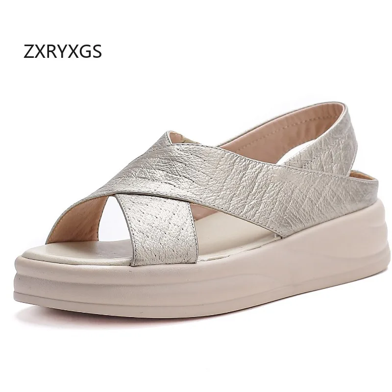 ZXRYXGS 2026 New Summer Genuine Leather Open Toe Sandals Thick Sole Increase Shoes Wedges Sandals Women Fashion Casual Sandals
ZXRYXGS 2026 New Summer Genuine Leather Open Toe Sandals Thick Sole Increase Shoes Wedges Sandals Women Fashion Casual Sandals