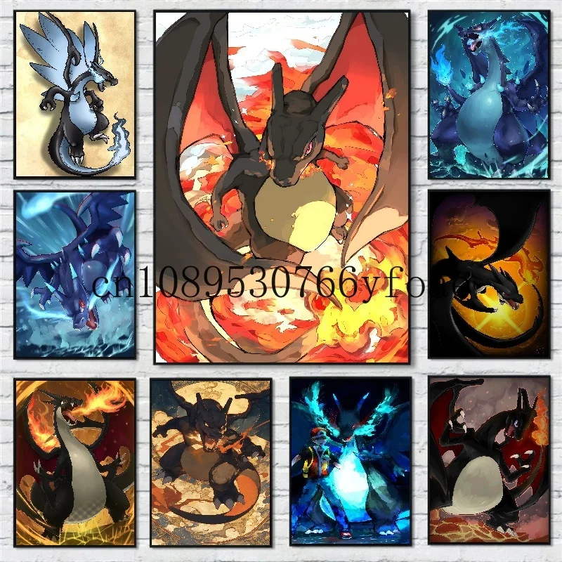 Japan Anime Pokemon Peripherals Charizard Poster Mural Home Decoration Cartoon Wall Art Water Colours Canvas Painting Kids Gift
Japan Anime Pokemon Peripherals Charizard Poster Mural Home Decoration Cartoon Wall Art Water Colours Canvas Painting Kids Gift