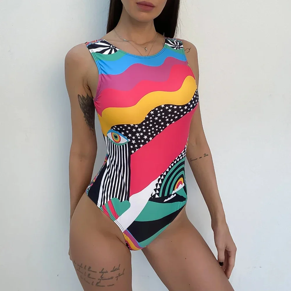 Sexy One Piece Swimwear Woman 2025 Fashion Abstract Pattern Print Backless Bodysuit Swimsuit Brazilian Beach Bathing Suits
Sexy One Piece Swimwear Woman 2025 Fashion Abstract Pattern Print Backless Bodysuit Swimsuit Brazilian Beach Bathing Suits