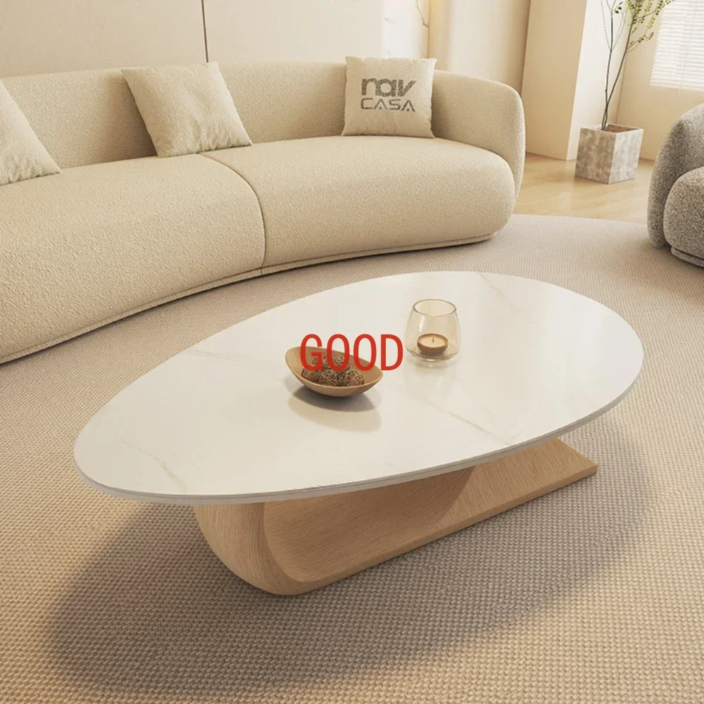 Oval Stone Plate Coffee Table Living Room Home Silent Cream Style Light Luxury Special-Shaped Creative
Oval Stone Plate Coffee Table Living Room Home Silent Cream Style Light Luxury Special-Shaped Creative