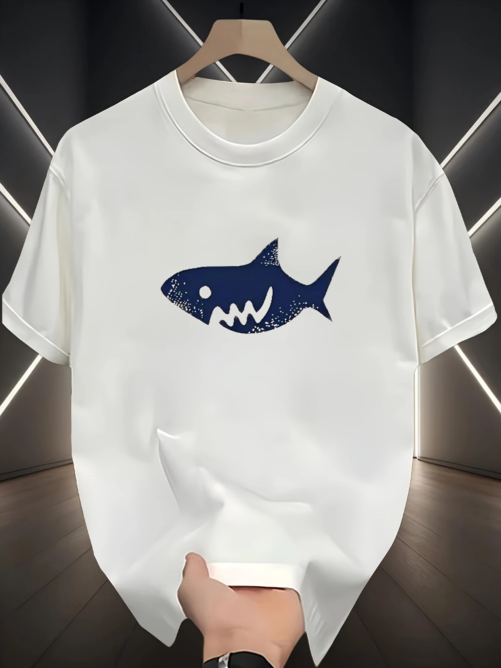 Новый мужской хлопковый топ с мультяшным принтом акулы, свободная футболка с круглым вырезом, повседневный летний топ для машинной стирки, удобная повседневная одежда
Новый мужской хлопковый топ с мультяшным принтом акулы, свободная футболка с круглым вырезом, повседневный летний топ для машинной стирки, удобная повседневная одежда